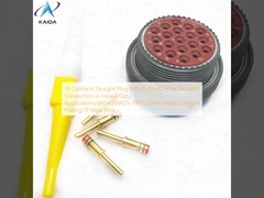 19 Contatos Plug Directo MIL-C-26482 II para conexão duradoura em aplicações pesadas.MS3476W25-19PN.Olive Green Camium Plating,19 Pins Machos.