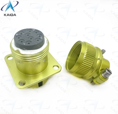 qualidade  ZH23-10/18P-2-B Circular Electrical Connector with Temperature Range -55C To 125C.Straight Cable Clamp, Anodized Aluminum fábrica