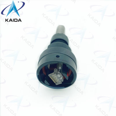 Conectores circulares RJ45 USB Conector de porta de rede Spring Backshell Preto Anodizado