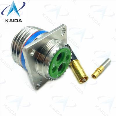 Material de contacto Twinax Liga de cobre MIL-DTL-38999 Série III -55°C a 125°C D38999/20KE22SC 4 Pins femininos de aço inoxidável