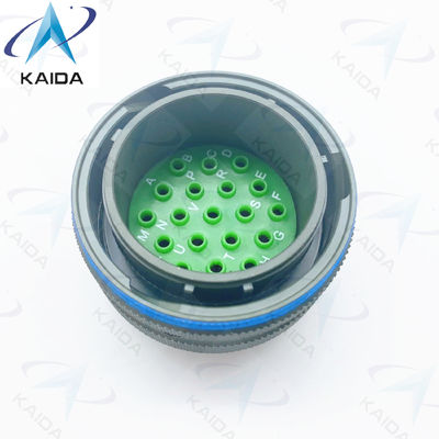 MIL-DTL-38999 Série I Finitura de casca de cádmio verde-oliva com acoplamento de baioneta de tensão nominal de 500V MS27467T25B19PN