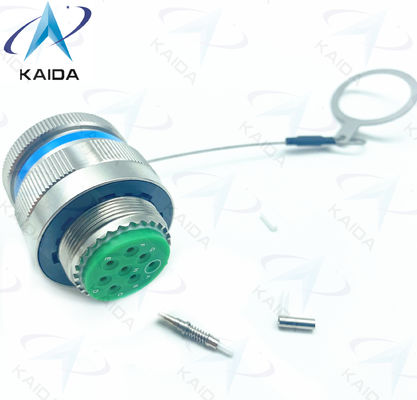 Durabilidade Conector de Fibra Ótica Crimp Metal Modus Muti Cable azul 500 Ciclos de acoplamento D38999/26KE08B1NF2M aço inoxidável