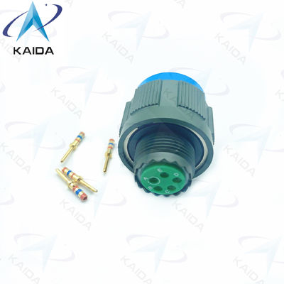 5-Male contato de ouro Crimp Plug conector roscado em verde-oliva acabamento de cádmio D38999/26WB05PN série 8D