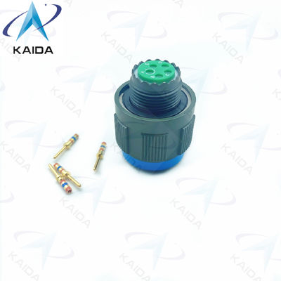 5-Male contato de ouro Crimp Plug conector roscado em verde-oliva acabamento de cádmio D38999/26WB05PN série 8D