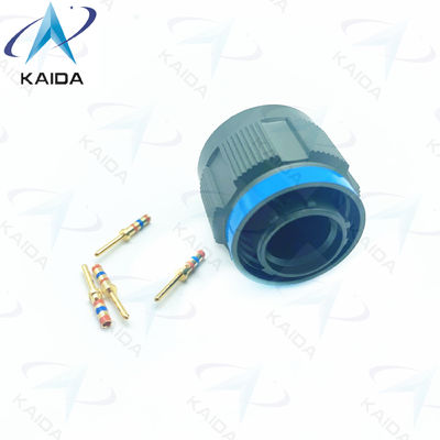 5-Male contato de ouro Crimp Plug conector roscado em verde-oliva acabamento de cádmio D38999/26WB05PN série 8D