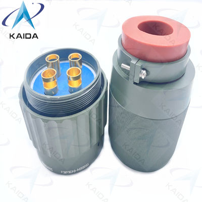 Conector elétrico circular da série Y50DX Alumínio Verde Oliveira Cadmio Plug 4 Contatos Y50DXD4-04TK5NL2