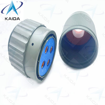 Conector elétrico circular da série Y50DX Alumínio Verde Oliveira Cadmio Plug 4 Contatos Y50DXD4-04TK5NL2