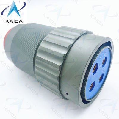 Conector elétrico circular da série Y50DX Alumínio Verde Oliveira Cadmio Plug 4 Contatos Y50DXD4-04TK5NL2