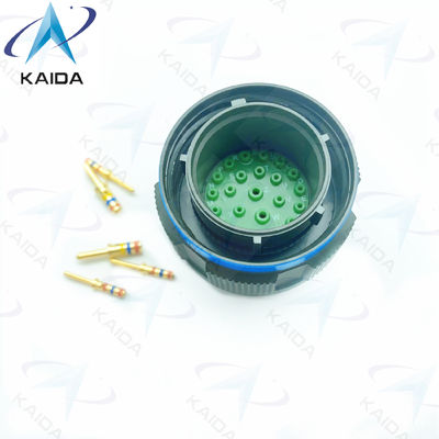 500V Cadmio verde-oliva MIL-DTL-38999 Série 3 Contatos Crimp Gold 23 Pins Machos Série D38999/26WE99PN.8D