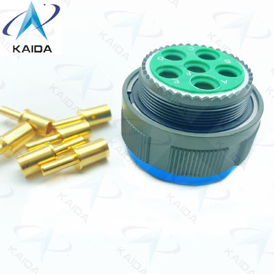 Ligação de cobre revestida de ouro com rosca MIL-DTL-38999 série 3 conector de tomada de ligação 8# contato de energia.D38999/26WH06PN.8D série