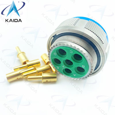 Conector com filamento de liga de cobre de ouro MIL-DTL-38999 série 3 com tensão nominal de 500V.D38999/26FH06PN.8D série.