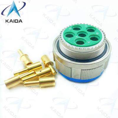 Conector com filamento de liga de cobre de ouro MIL-DTL-38999 série 3 com tensão nominal de 500V.D38999/26FH06PN.8D série.