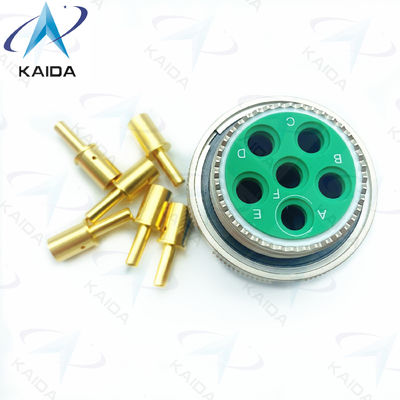 Conector com filamento de liga de cobre de ouro MIL-DTL-38999 série 3 com tensão nominal de 500V.D38999/26FH06PN.8D série.