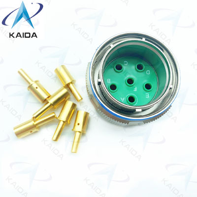 Conector com filamento de liga de cobre de ouro MIL-DTL-38999 série 3 com tensão nominal de 500V.D38999/26FH06PN.8D série.