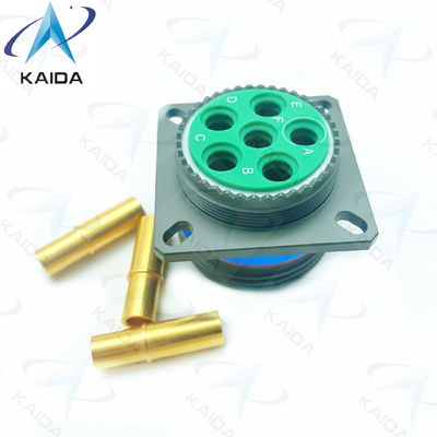 Conector de recipiente de liga de cobre 6 contatos acabamento dourado MIL-DTL-38999 série 3.D38999/20WH06SA.8D série