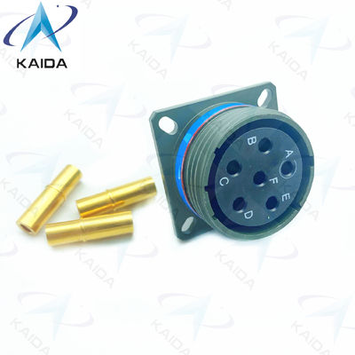 Conector de recipiente de liga de cobre 6 contatos acabamento dourado MIL-DTL-38999 série 3.D38999/20WH06SA.8D série