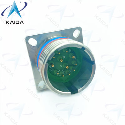 Conector de recipiente de acabamento de ouro com 12 contatos roscados para liga de cobre de solda de 500 V D38999/20KD97PN-H aço inoxidável