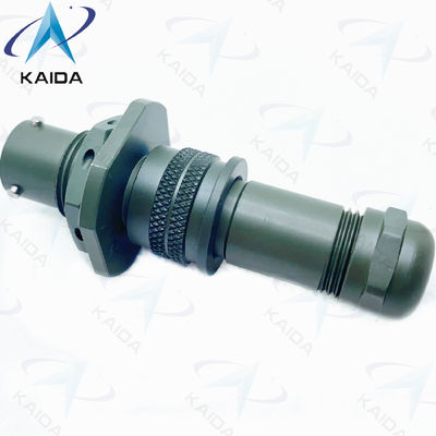 Conector em miniatura de liga de alumínio com 4 contatos de solda de verde-oliva acabamento de cádmio MS3114M8-4SN Hermetic Backshell