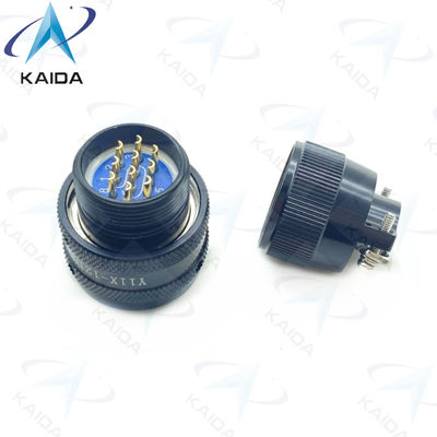 Série Y11X Anodizado de alumínio preto Soldeiro conector elétrico circular Y11X-1210TK2