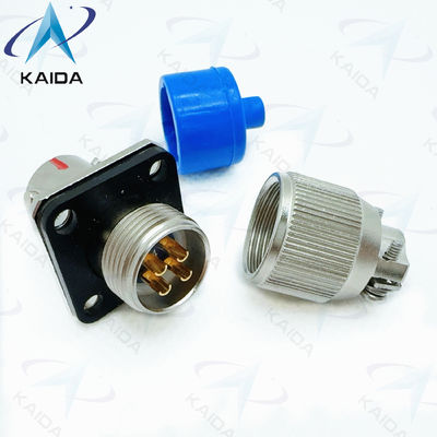 Conector elétrico circular Receptacle 4 Contacts Electroless Nickel Finish -55.C to 125.C Operating。Y11P-0804ZK10-2