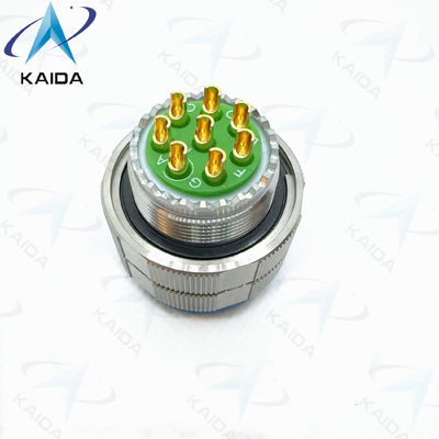 Acoplamento roscado MIL-DTL-38999 série III..D38999/26KD48SN-H. Aço inoxidável passivado. Contatos de copos de soldadura.Série 8D.