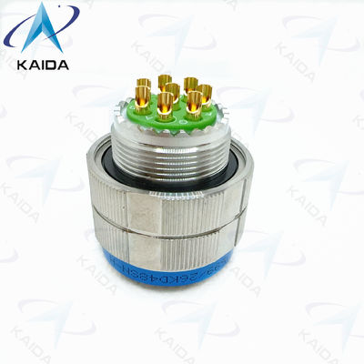 Acoplamento roscado MIL-DTL-38999 série III..D38999/26KD48SN-H. Aço inoxidável passivado. Contatos de copos de soldadura.Série 8D.