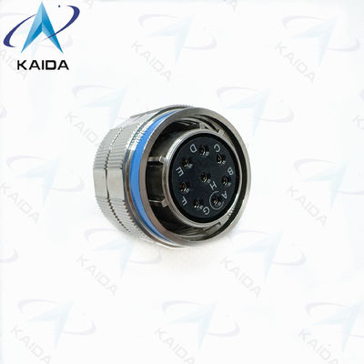 Acoplamento roscado MIL-DTL-38999 série III..D38999/26KD48SN-H. Aço inoxidável passivado. Contatos de copos de soldadura.Série 8D.