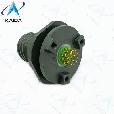8D Série 500 Ciclos Receptacle Short PCB Tail. 8D8711C11W35PN Cadmio verde-oliva.Receptacle de frutas secas de confete de flange dupla