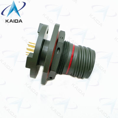 8D Série 500 Ciclos Receptacle Short PCB Tail. 8D8711C11W35PN Cadmio verde-oliva.Receptacle de frutas secas de confete de flange dupla