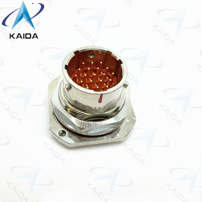Receptório circular com pinos de alumínio da série Y11P para montagem de PCB de baixa corrente Y11H-1419ZJ14.Receptório hermético.