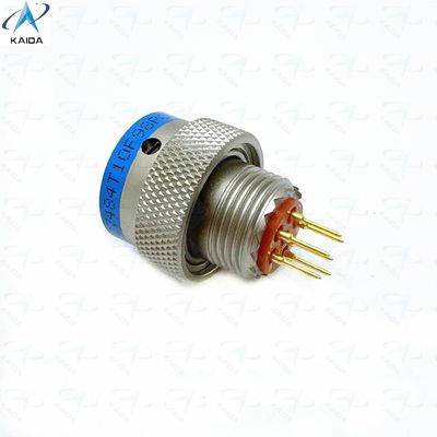 MIL-DTL-38999 Série 2 Isolador termoplástico Electroless Nickel Short PCB Tail 6 Contatos Revestido de Ouro MS27484T10F98PCN
