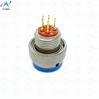 MIL-DTL-38999 Série 2 Isolador termoplástico Electroless Nickel Short PCB Tail 6 Contatos Revestido de Ouro MS27484T10F98PCN