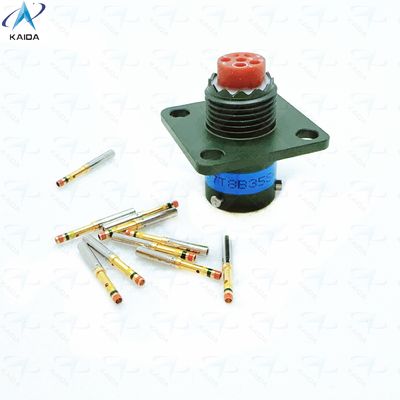 MS27497T08B35SA MIL-DTL-38999 Série II 500 V 6 Contatos Conector elétrico Receptaculo de montagem na parede JTPQ00