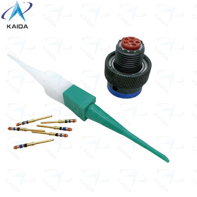 MIL-DTL-38999 Série II liga de cobre verde-oliva, conector militar com isolante termoplástico MS27484T08B35P JTG06