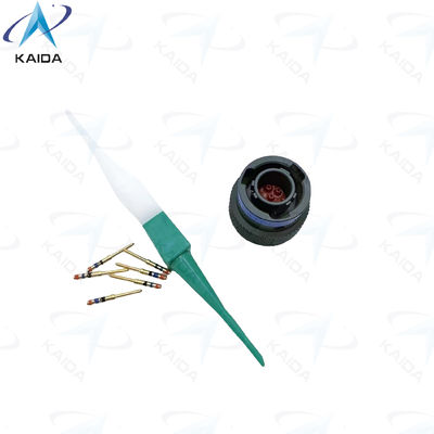 MIL-DTL-38999 Série II liga de cobre verde-oliva, conector militar com isolante termoplástico MS27484T08B35P JTG06