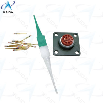 7.5A 13-Contact MIL-DTL-38999 Série 2 Conector com terminação de contração MS27508E10B35P.JTP02 recipiente de montagem de caixa