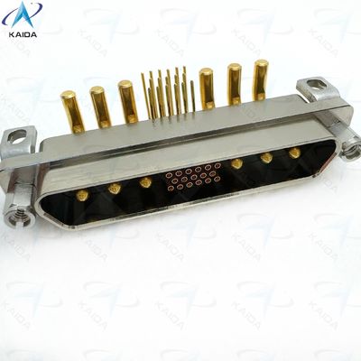 Conectores retangulares de contacto de ouro sobre níquel para desempenho de longa duração de cotovelo PCB de corrente mista grande e pequena J30J23P06KPW01W1P040