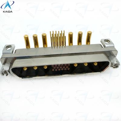 Conectores retangulares de contacto de ouro sobre níquel para desempenho de longa duração de cotovelo PCB de corrente mista grande e pequena J30J23P06KPW01W1P040