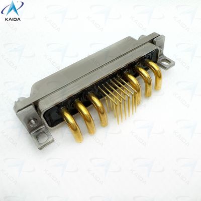 Conectores retangulares de contacto de ouro sobre níquel para desempenho de longa duração de cotovelo PCB de corrente mista grande e pequena J30J23P06KPW01W1P040
