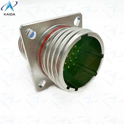 Receptor hermético de contato de liga de cobre de 18 pines para aplicações MIL-DTL-38999 Série 3
