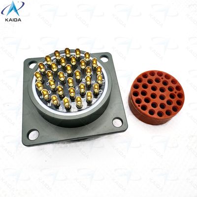 500V MIL-DTL-26482 Série I Conector de concha de liga de alumínio durável para receptores de flange quadrada MS3112E18-32PN