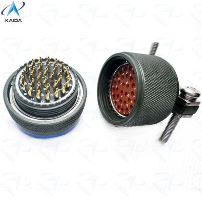 Conector Miniaturizado de Carcaça de Cadmio Verde de Oliveira MIL-DTL-26482 Série I Para Militares e Aeroespaciais MS3116F18-32PN, Plug With Cable Clamp.