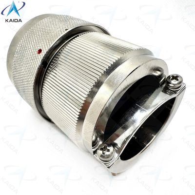 Electroless Nickel Shell Circular Electrical Connector 100A Current Rating For Heavy Duty Machinery.Designed As Push-Pull Locking Mechanism Rain-proof Dust-proof And Shielding Shell
