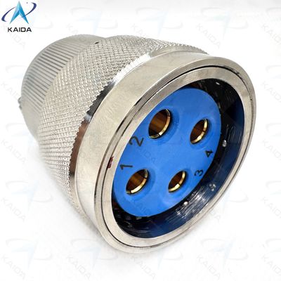 Electroless Nickel Shell Circular Electrical Connector 100A Current Rating For Heavy Duty Machinery.Designed As Push-Pull Locking Mechanism Rain-proof Dust-proof And Shielding Shell