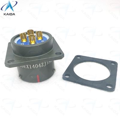 Conector elétrico circular da série Y50EX com concha de conector anodizado de oliveira. Soldada e hermética por adesivo.Y50EX1404ZJ3NL