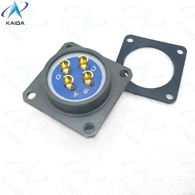 Conector elétrico circular da série Y50EX com concha de conector anodizado de oliveira. Soldada e hermética por adesivo.Y50EX1404ZJ3NL