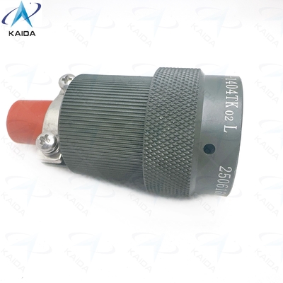 Conector elétrico circular seguro e durável -55C a 125C para aplicações industriais,Y50EX-1404TK02L,Jato da série Y50EX com pinça de cabo recta,Anodizado com oliveira
