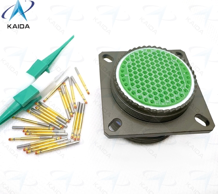 500V de tensão de classificação MIL-DTL-38999 Série III acabamento de contato de ouro para o desempenho.Composto Shell Cadmio verde oliveira.D38999/20MJJ35SN 128 Pins femininos
