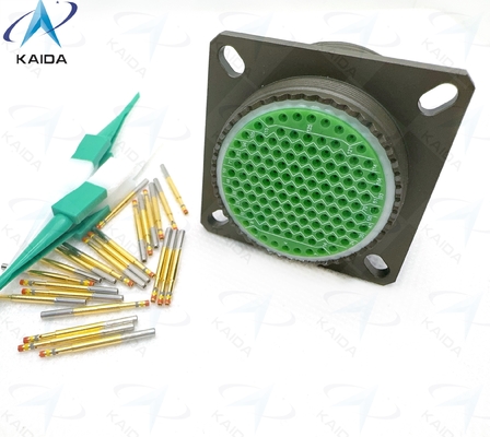 500V de tensão de classificação MIL-DTL-38999 Série III acabamento de contato de ouro para o desempenho.Composto Shell Cadmio verde oliveira.D38999/20MJJ35SN 128 Pins femininos