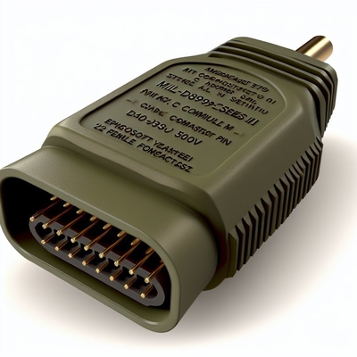 500V de tensão de classificação MIL-DTL-38999 Série III acabamento de contato de ouro para o desempenho.Composto Shell Cadmio verde oliveira.D38999/20MJJ35SN 128 Pins femininos